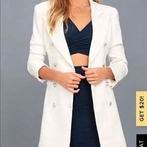 Never worn white pea coat!!!